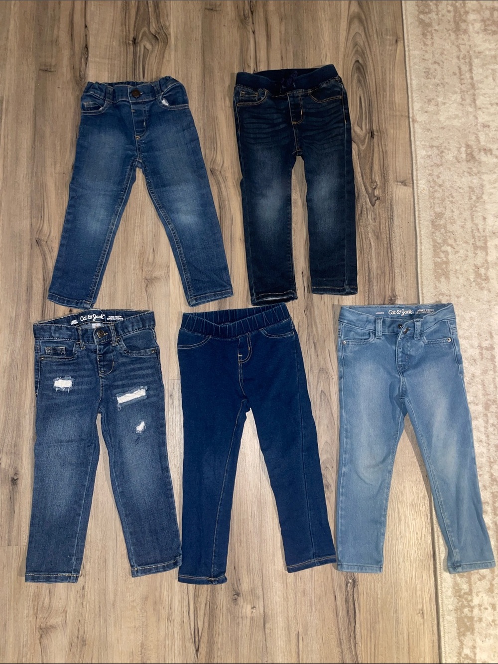 3T Toddler Girl’s Blue Denim Jeans Bundle - Assorted Blue Washes EUC